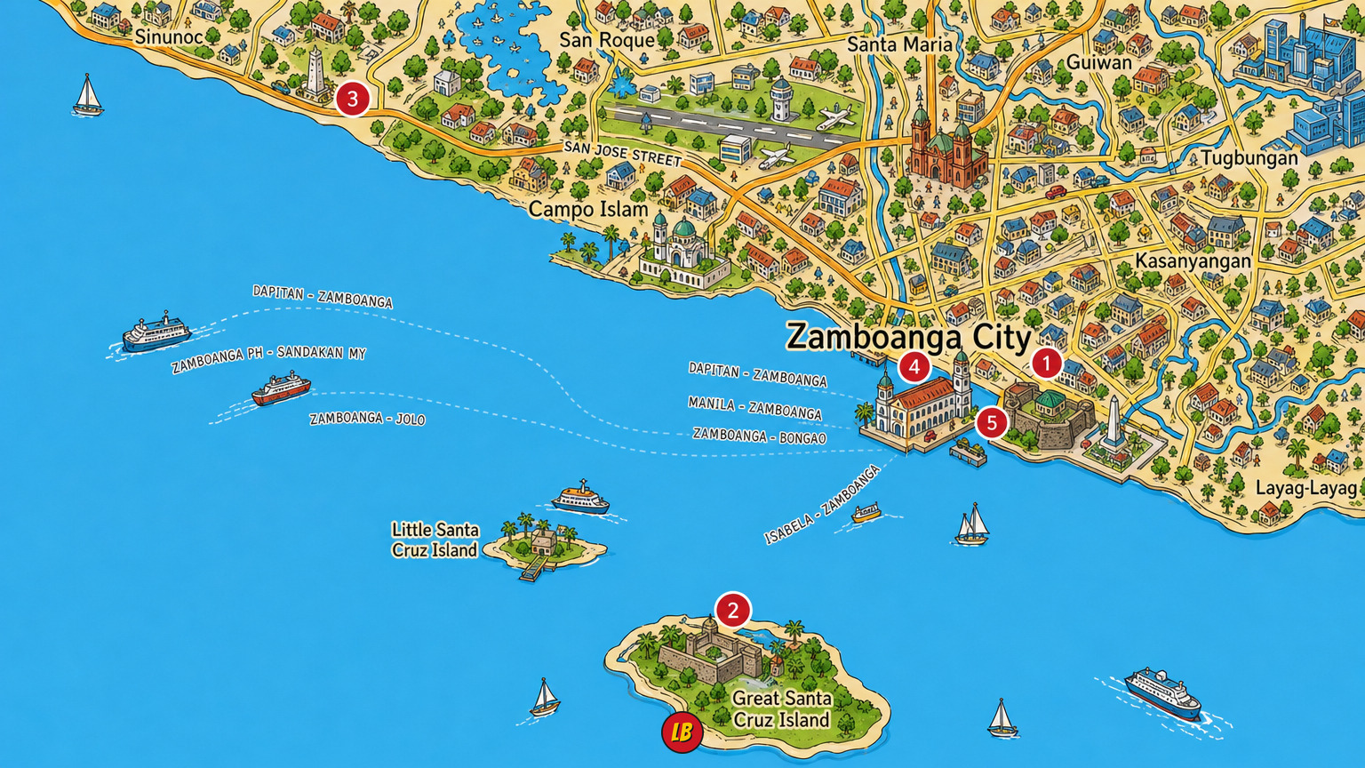 Map of Zamboanga City