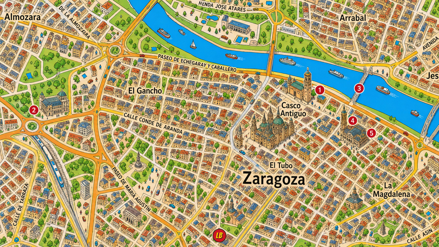 Map of Zaragoza
